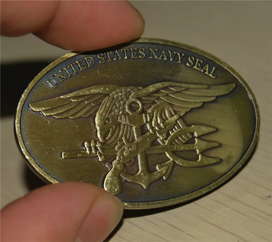 Морская котиковая команда TRIDENT бронзовая монета 2 дюйма|Безвалютные монеты| |