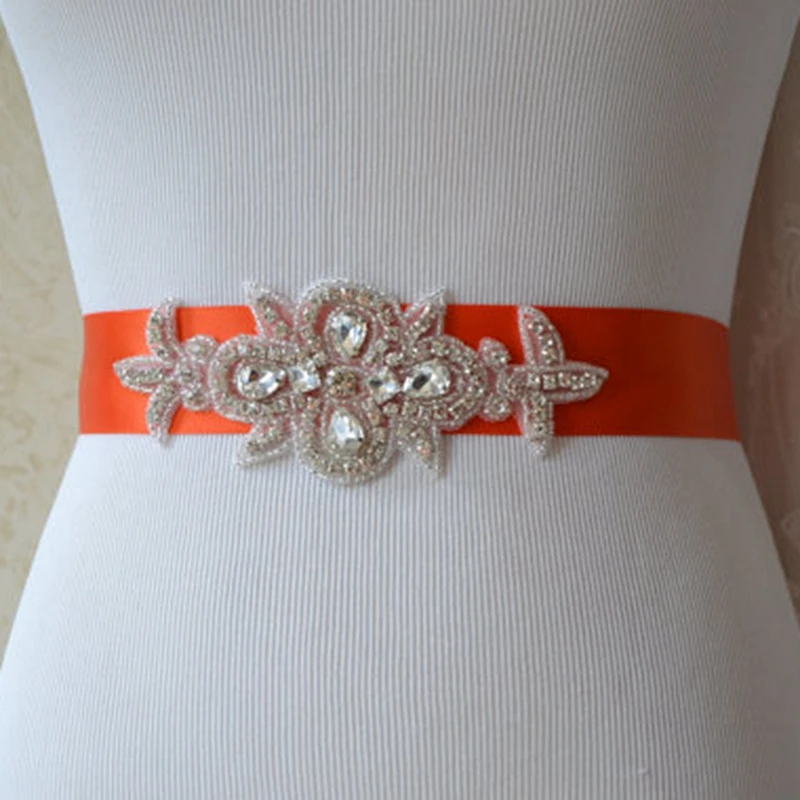JLZXSY цветок стиль кристалл горный хрусталь Свадебные ремни подружки невесты пояс