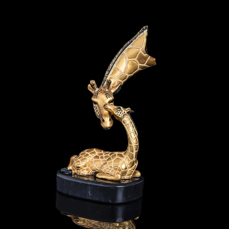 Декоративное ремесло медная латунная коллекция офисный декор скульптура жирафа