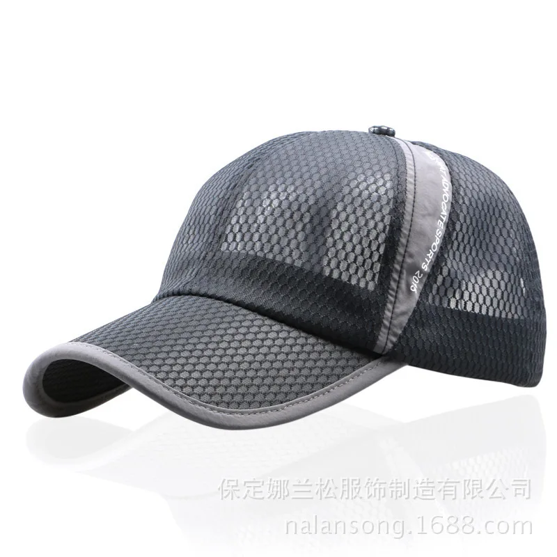 Darkgrey Новая летняя дышащая свободно сетчатая бейсболка кепка Мужские Солнцезащитные шапки бейсболка с 4 цветами - Цвет: Darkgrey