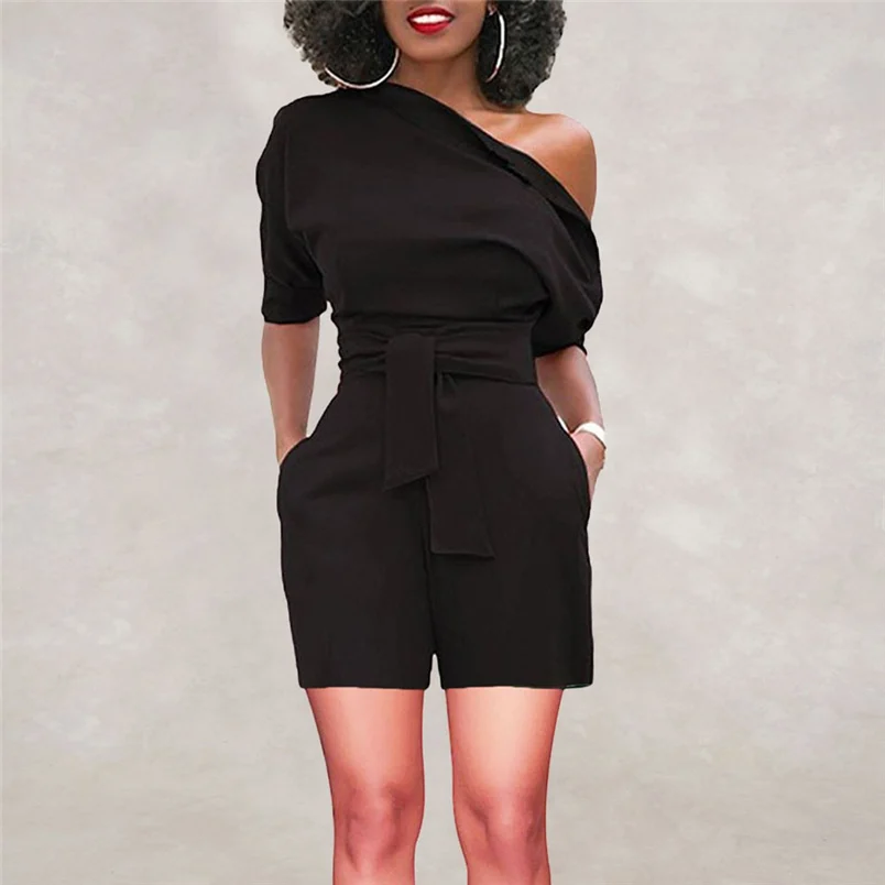 Горячая Распродажа 2019 Женский Летний комбинезон сексуальный короткий с