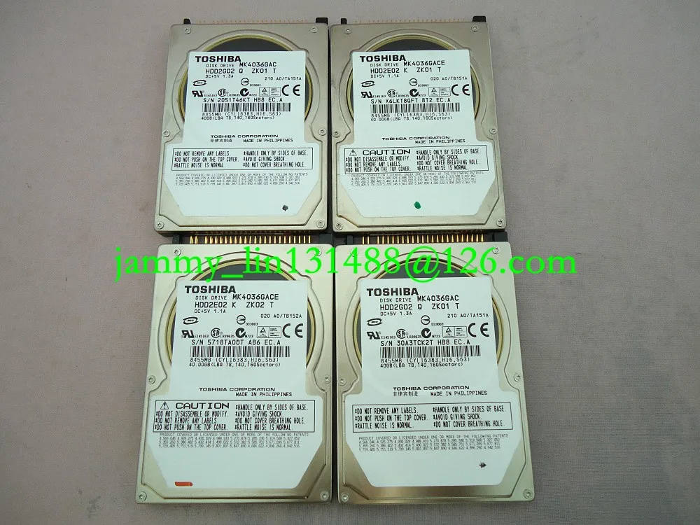 Оптовая продажа Дисковый привод MK4036GAC MK4036GACE HDD2E02 2G02 DC + 5V 1.3A/1.1A 40GB 8455MB для mercedes benz