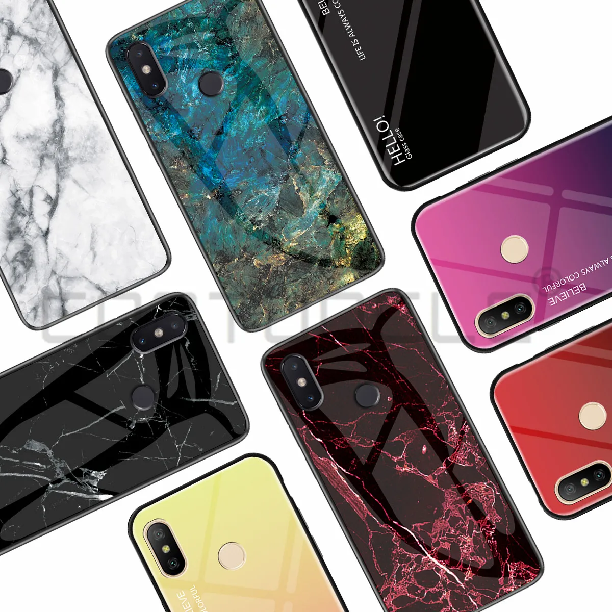 Мраморный жесткий чехол из закаленного стекла для huawei Honor View 20, чехол с градиентом, защитная задняя крышка для huawei Honor View 10, чехол для телефона