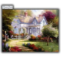 new diamond embroidery dream house scenery mosaic diy painting square drill rhinestones pasted full crafts needlework home decor