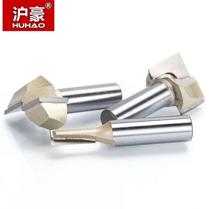 HUHAO 1pcs 1/2&quot Shank CNC Cleaning bottom router bit Woodworking Tools two Flute endmill bits for wood cutting tools|cleaning bit|router
