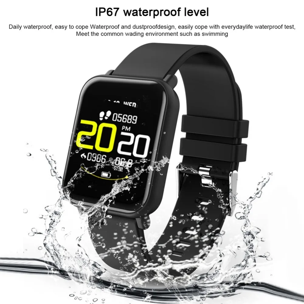 Смарт-браслет KOBWA R6 с Bluetooth Водонепроницаемый Фитнес-браслет мониторинг