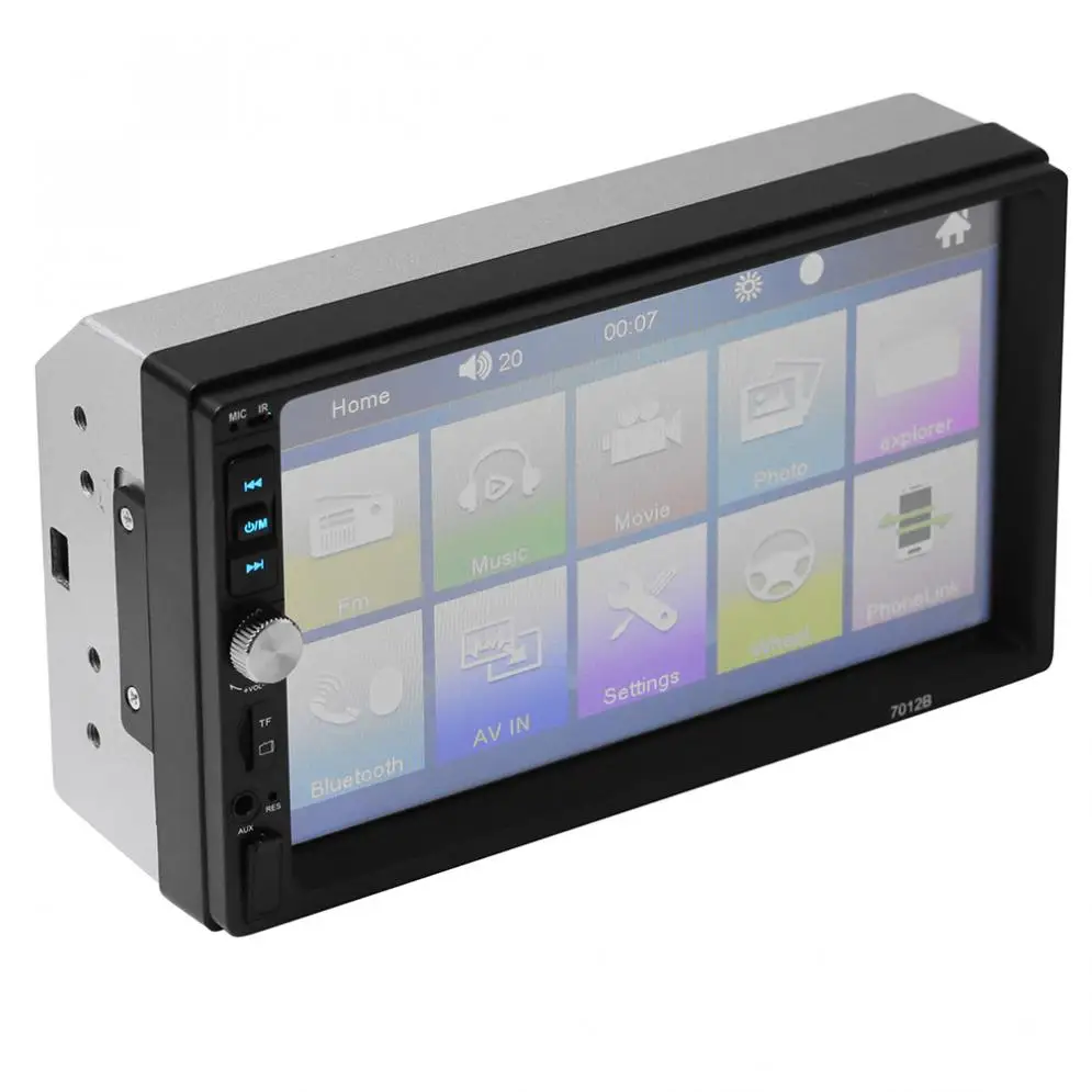 7-дюймовый Bluetooth 2 DIN сенсорный экран Автомобильный видео FM Радио стерео плеер с