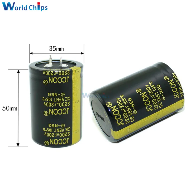 Diymore 200V 2200 мкФ 35X50mm алюминиевый электролитический конденсатор 200V2200uF 35*50 мм