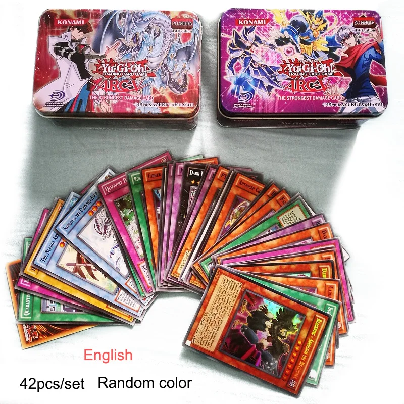 

Карты для детских игр Yu Gi Oh на английском языке, японская игра юджиох, 42 шт.