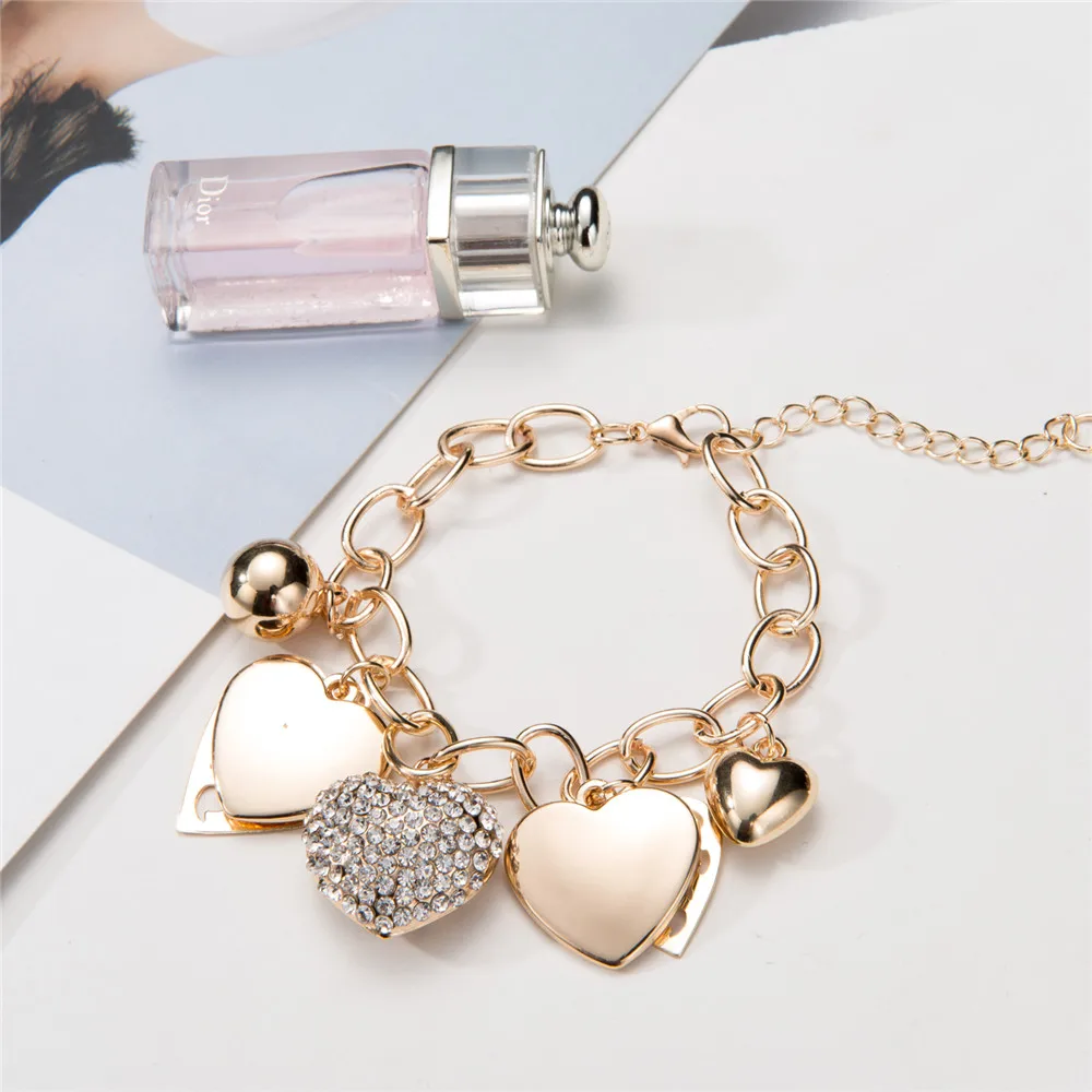 Кристальное сердце браслет B179|crystal heart|heart crystalbracelet heart |