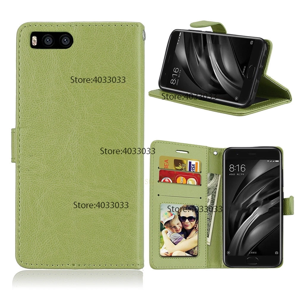 Flip Case for Xiaomi Mi 6 Mi6 6Mi Phone Leather Cover M6 M 6M Wallet Silicone Cases With Card Pocket Bag | Мобильные телефоны и