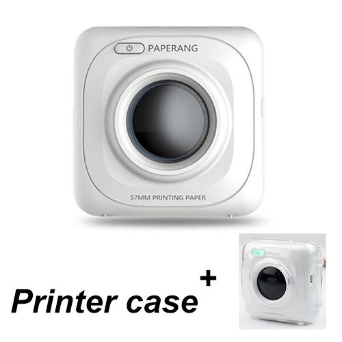 Printer and case PAPERANG P1 фотопринтер портативный Bluetooth принтер фото термопринтер телефон беспроводной принтер работает на android ios ноутбук - Цвет: Printer and case
