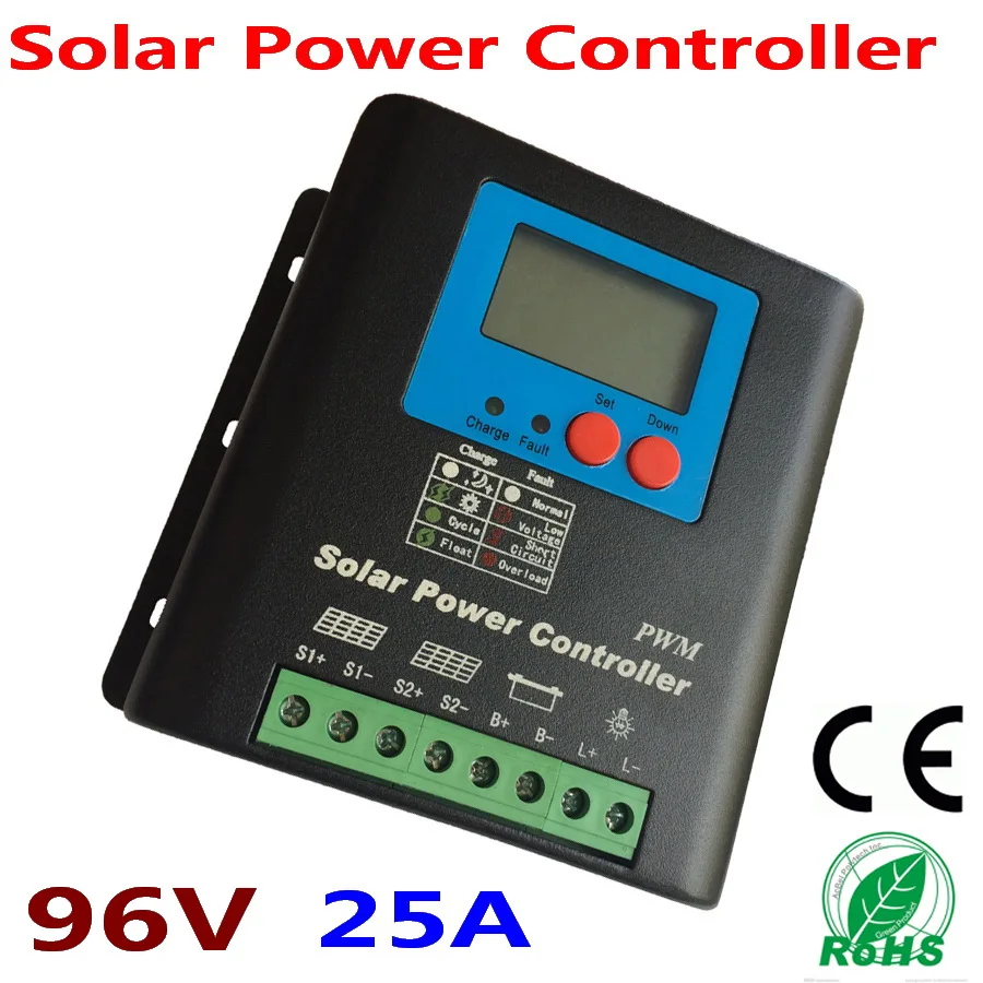 Панель солнечных батарей 96 в 25 А с ЖК дисплеем|pv system|solar pv systemsolar panel battery |