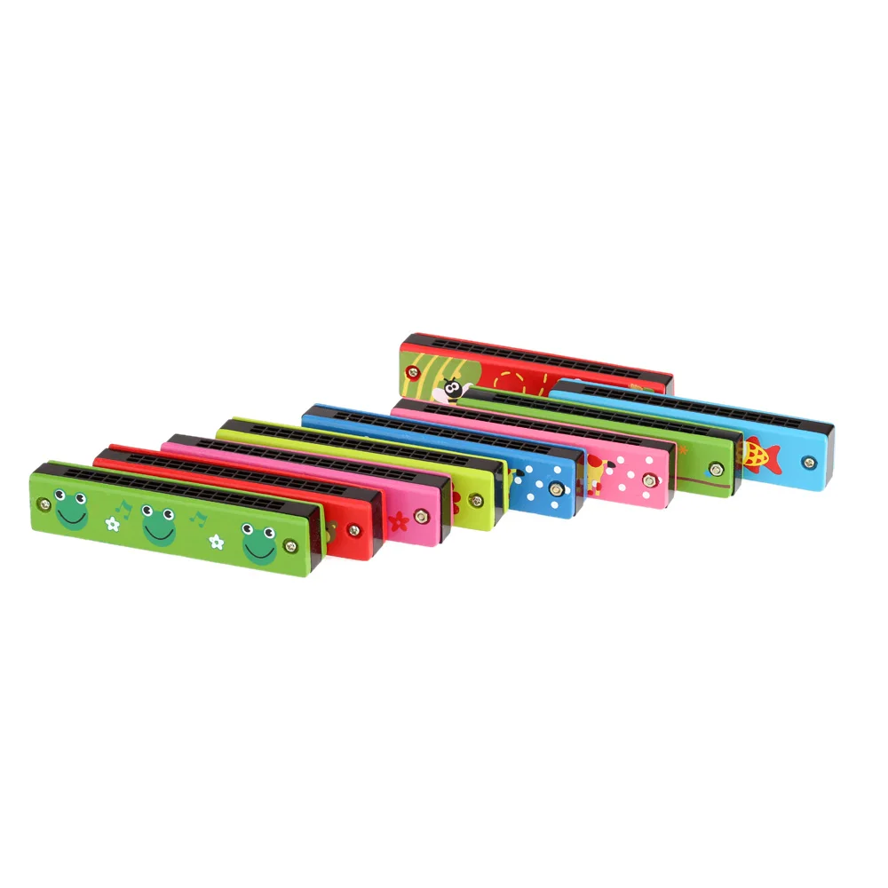 Красочная гармошка с 16 отверстиями Tremolo детский музыкальный инструмент