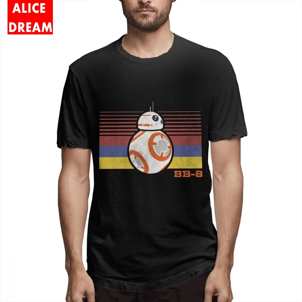 Футболка в полоску со Звездными войнами BB-8 модная футболка для мальчиков