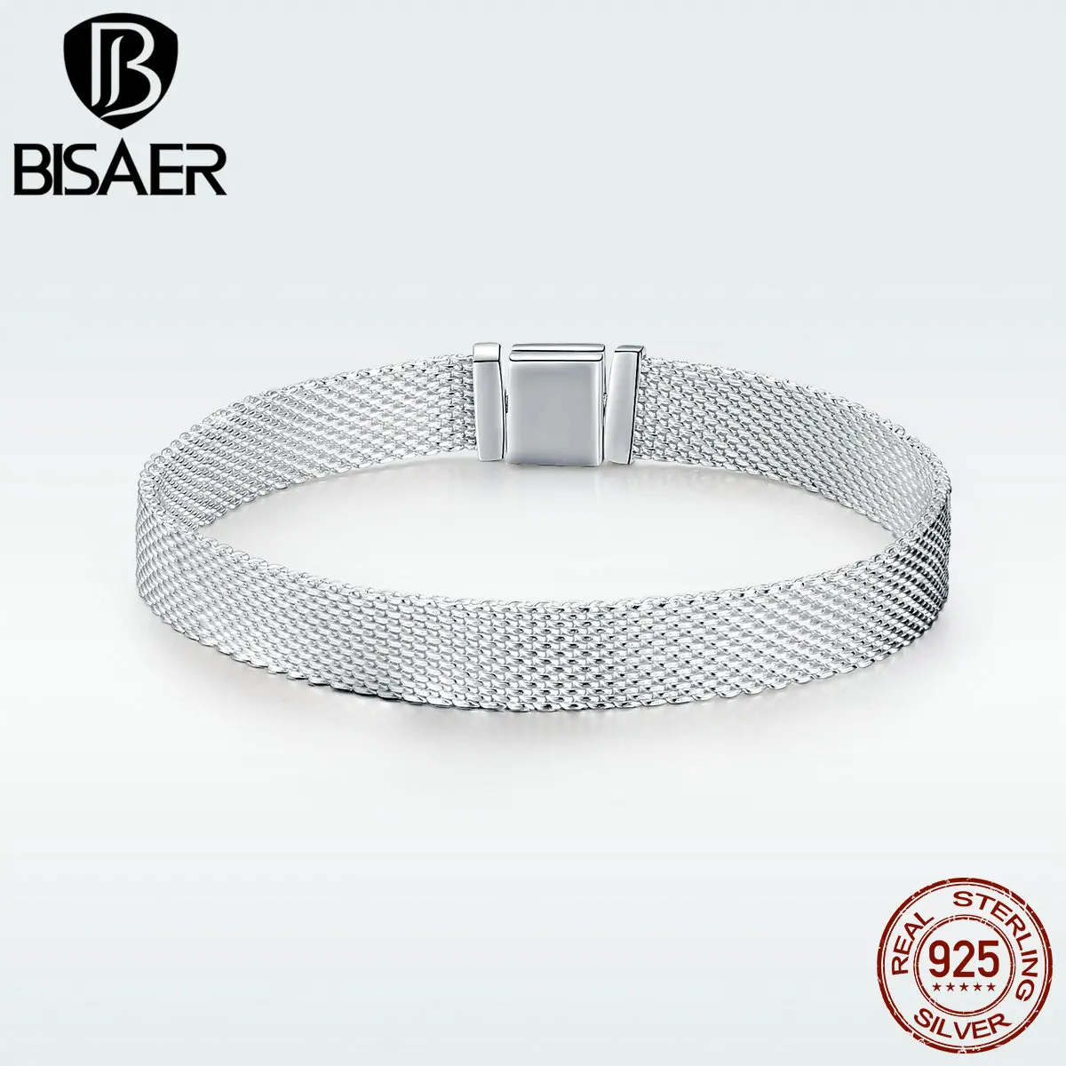 BISAER, Новое поступление,, настоящее 925 пробы, серебряный, белый цвет, браслет на цепочке и ожерелье для женщин, подарок на помолвку, свадьбу, HSX001