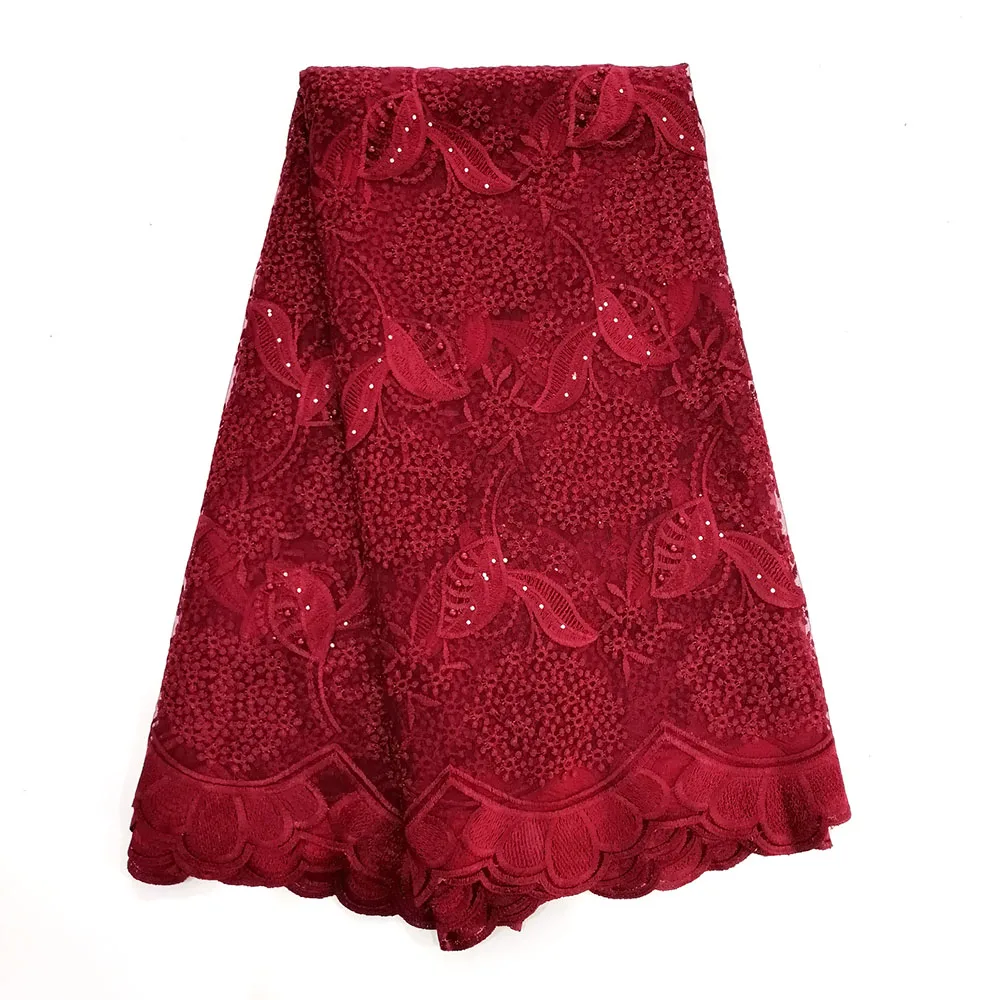 5 ярдов Бесплатная доставка Высокое качество нигерийская кружевная ткань