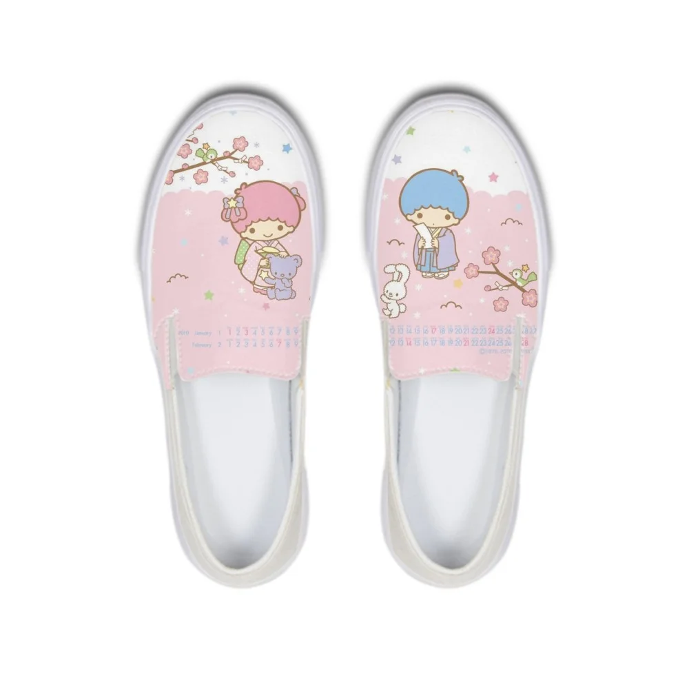 Kawaii/маленькие две звезды Kiki Lala туфли на плоской подошве для девочек подростков