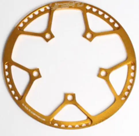 58T Gold chainring Litepro, складная велосипедная звездочка, сверхлегкая, 130 BCD 45t 47t 53t 56t 58T AL7075, сплав, BMX, велосипедная звездочка, коленчатая пластина - Цвет: 58T Gold chainring