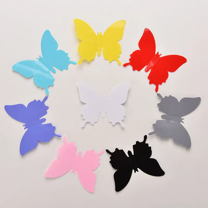 12 шт. в упаковке замечательный дизайн ногтей Настенная Наклейка 3D бабочка