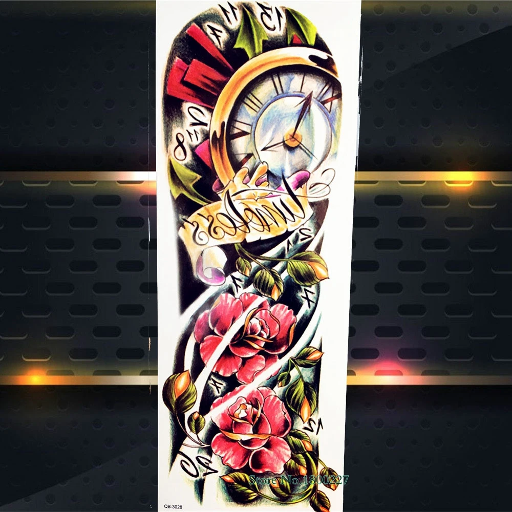 Тату наклейка временная на всю руку для мужчин и женщин|tattoo sticker|temporary tattoo