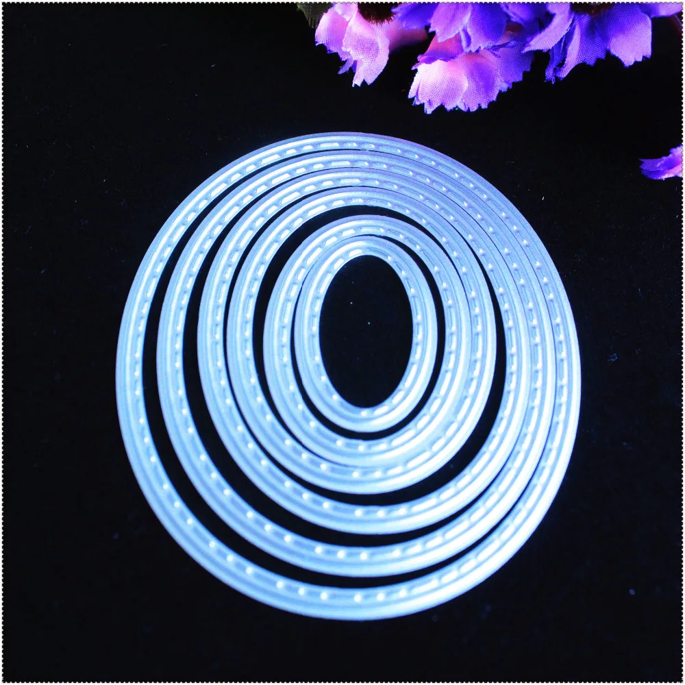 6 шт./компл. овальные режущие штампы в рамке фотоальбом для фотоальбомов|cutting