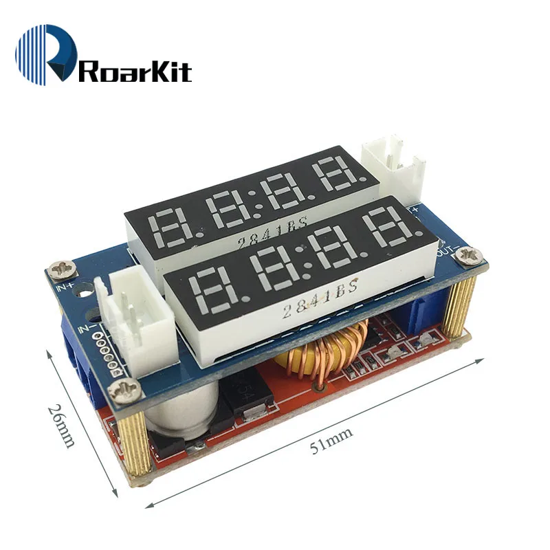with Voltmeter 2 в 1 XL4015 DC-DC 5A постоянного тока литиевое зарядное устройство батарея понижающая зарядная плата светодиодный преобразователь питания литиевый модуль - Цвет: with Voltmeter