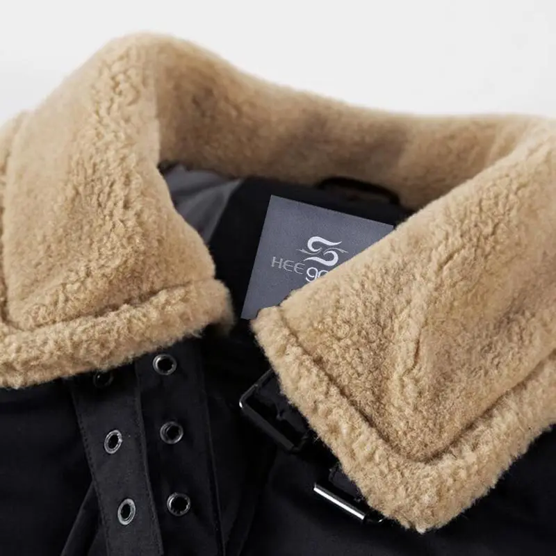 HEE GRAND/мужские стильные парки Новинка 2018 года однотонное пальто с карманами и