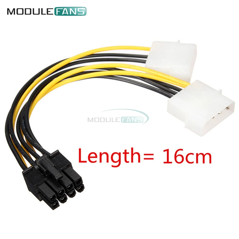 16-сантиметровый/5-дюймовый 8-контактный PCI Express папа-двойной LP4 4-контактный адаптер