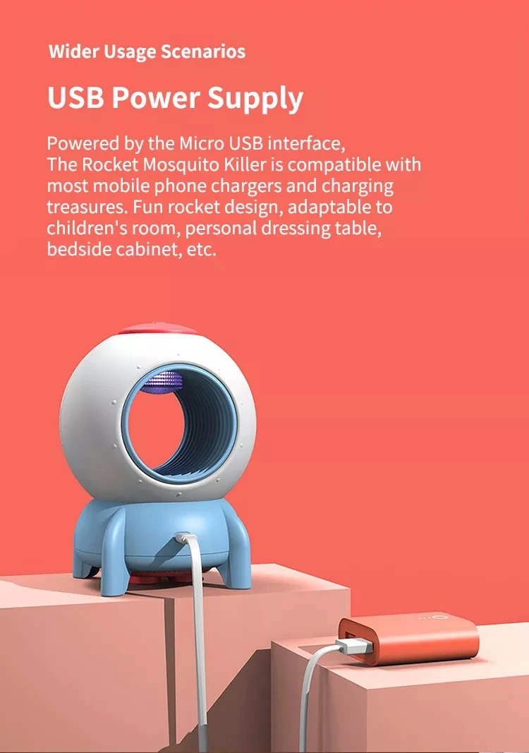 Xiaomi Bcase Rocket Mosquito Killer USB Электрический фотокаталитический репеллент против комаров убийца насекомых детская лампа ловушка для насекомых УФ светильник