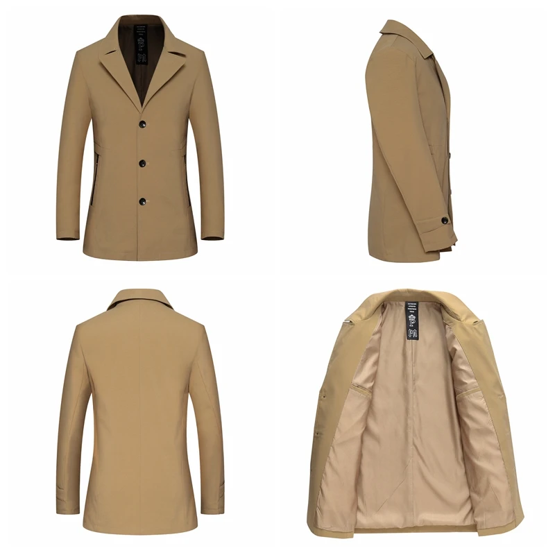 Jacket Coat Men Waterproof Mens Classic Overcoat Slim Fit Casual Business Trench Masculino Mid-long Outerwear | Мужская одежда