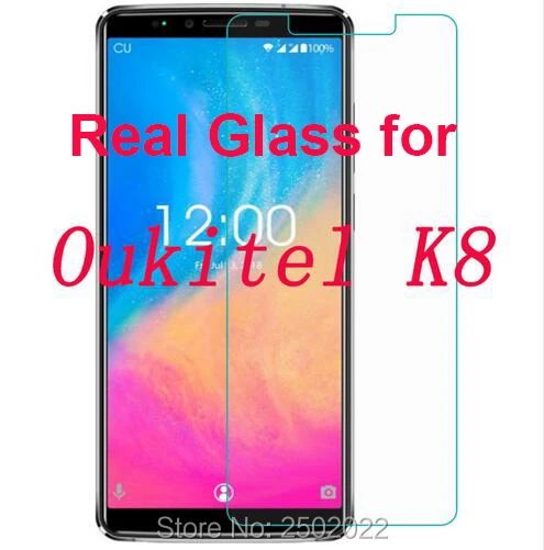 2.5D переднее закаленное стекло для Oukitel K8 защитная пленка 9H Взрывозащищенная ЖК