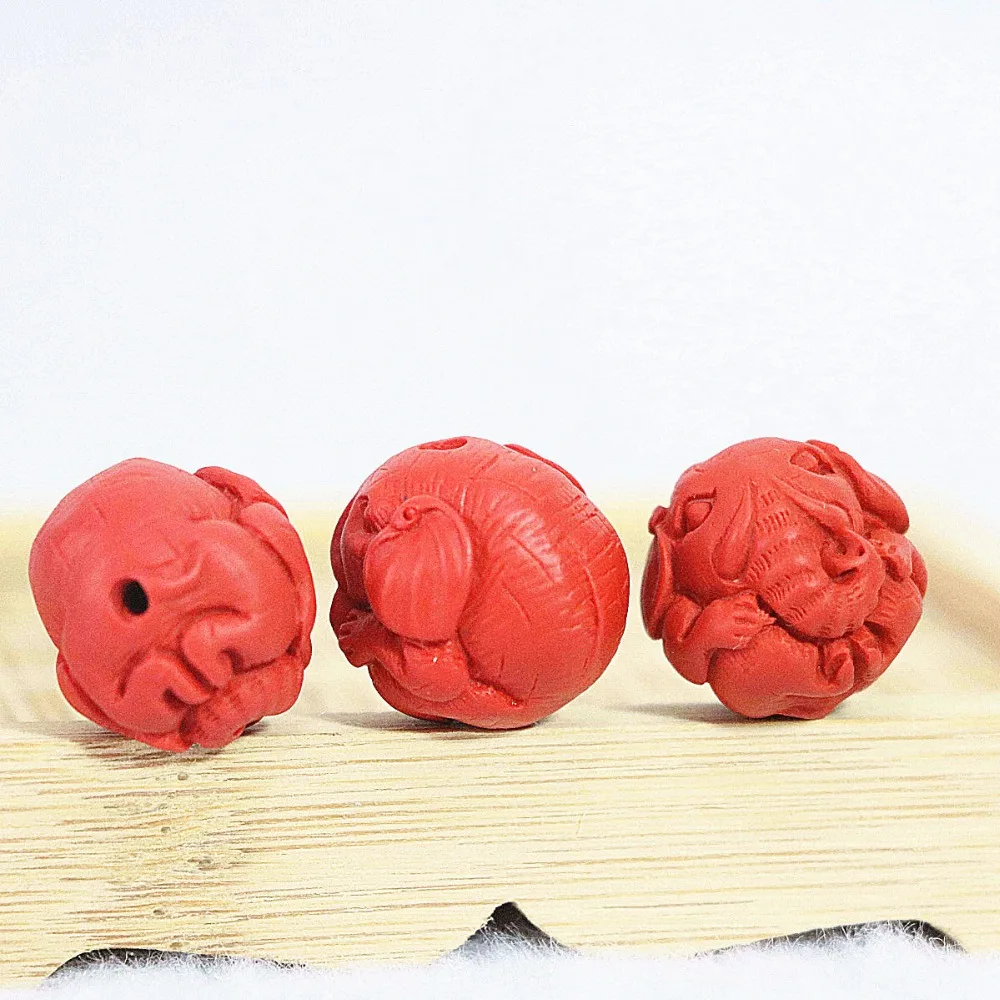 Специальный красный имитация кулон из киновари Новые бусы аксессуары Горячая