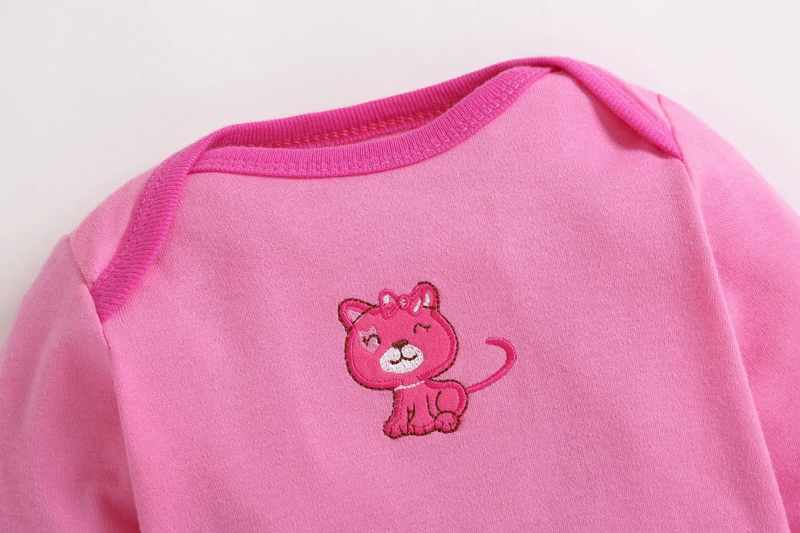 Комплекты одежды для маленьких девочек 5 шт./компл. рыжий кот Детские Боди хлопок