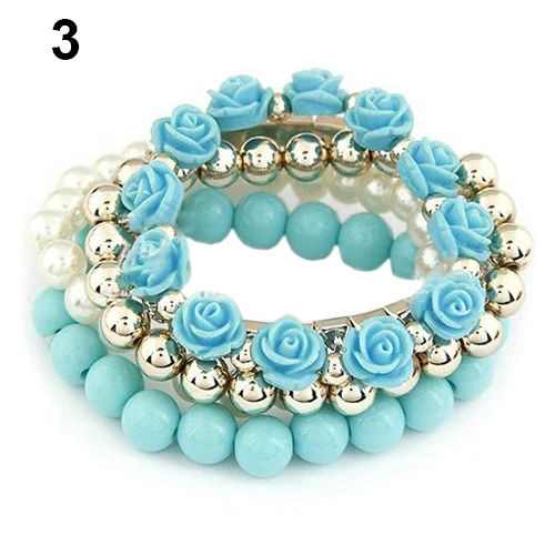 Bluelans Акриловые Розы Круглый Перлы Faux Сияющий Rhinestone Кристаллическое Эластичный