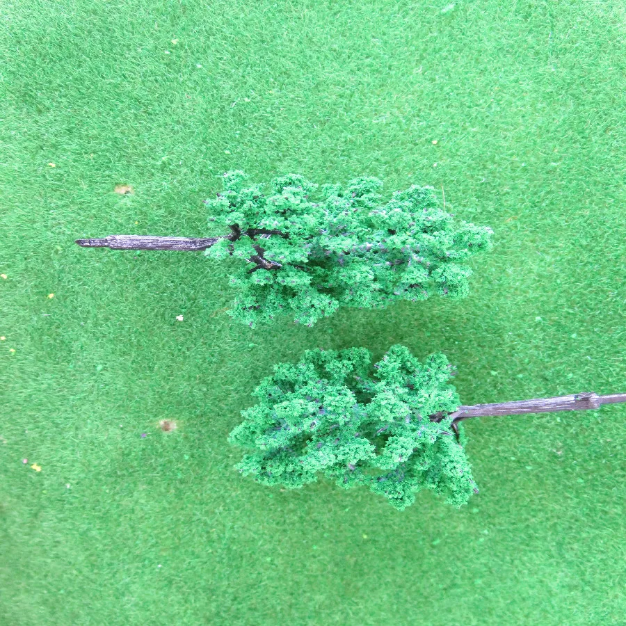 10pcs 6CM miniature green Plastic scale Model tree in modelbouw landscape ho N Z train layout |