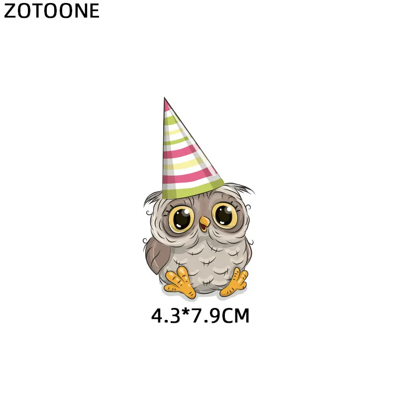 1107 ZOTOONE сова животное теплопередача патчи для одежды стикер DIY милые железные на букве Переводные термоколлагенты футболка с принтом G - Цвет: 1107