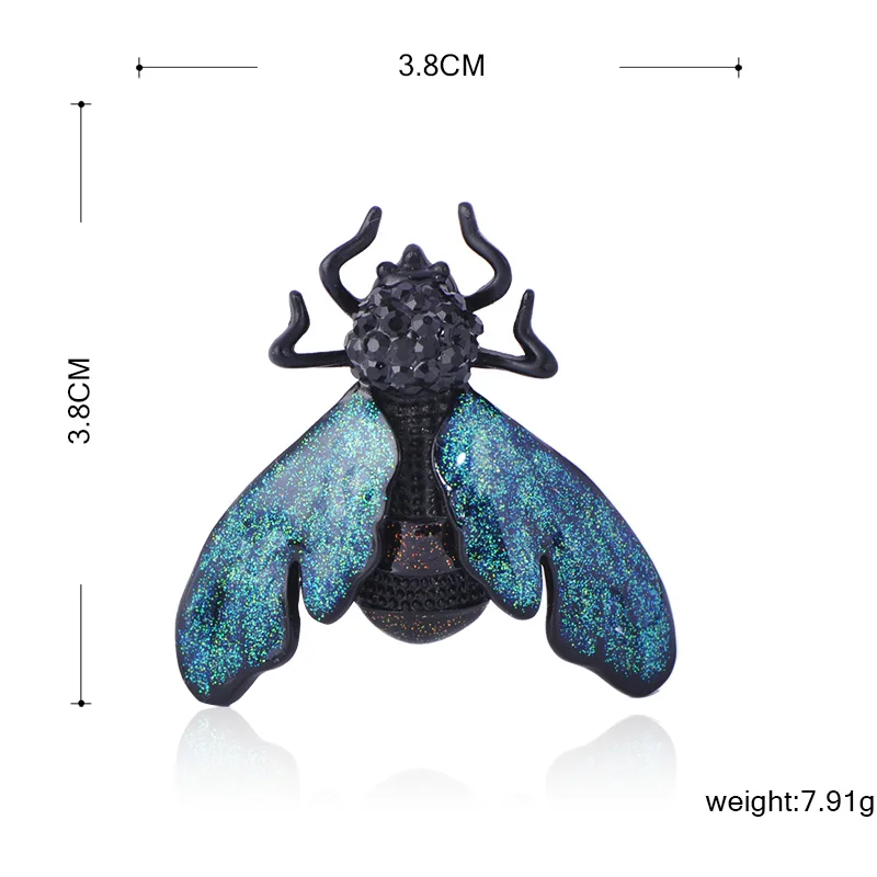 Funmor реалистичные насекомых эмаль брошь с кристаллами контактами для мальчиков