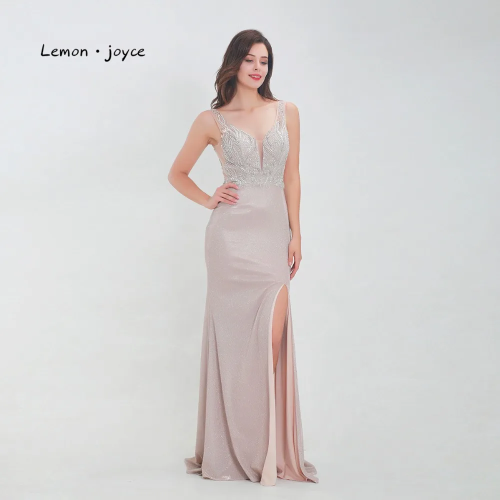 Lemon joyce Формальные Вечерние платья 2020 новый стиль v образным вырезом Сексуальная