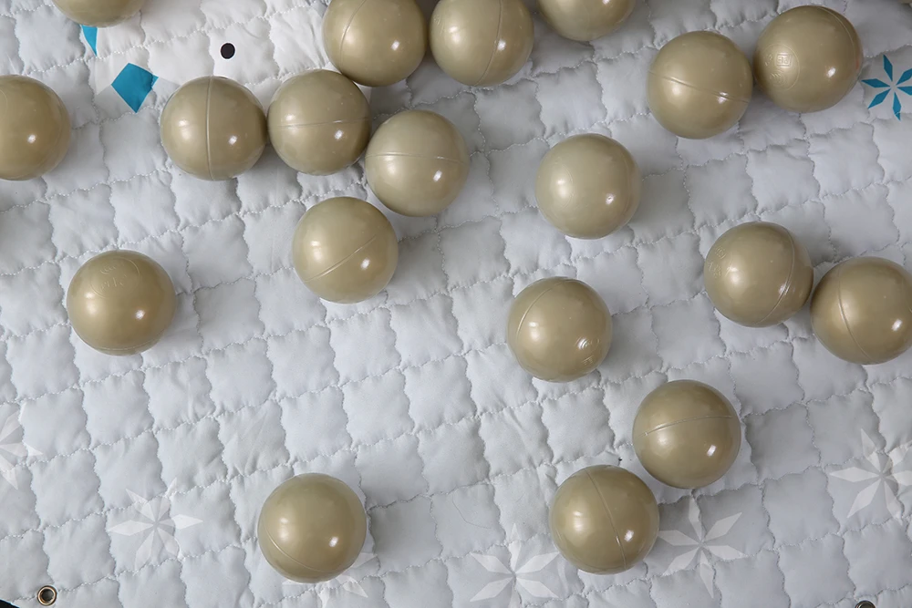 7cm 50pcs Golden Balls Pit Safe Ocean Balls For Kids Anti Stress Plastic Balls For The Pool Children Toy Gift