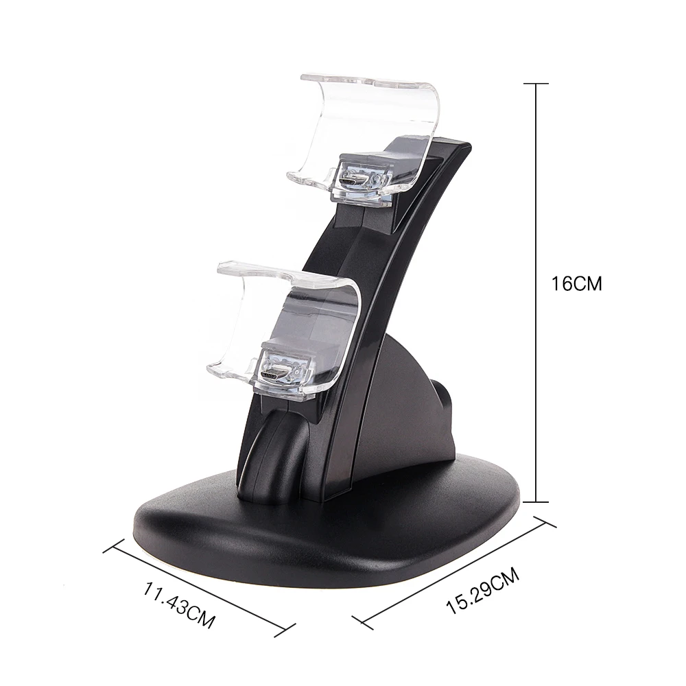 Rovtop Dual USB PS4 контроллер Зарядное устройство Док-станция светодиодный Подставка для зарядки Колыбель для sony Playstation PS4 Pro тонкий контроллер Z2