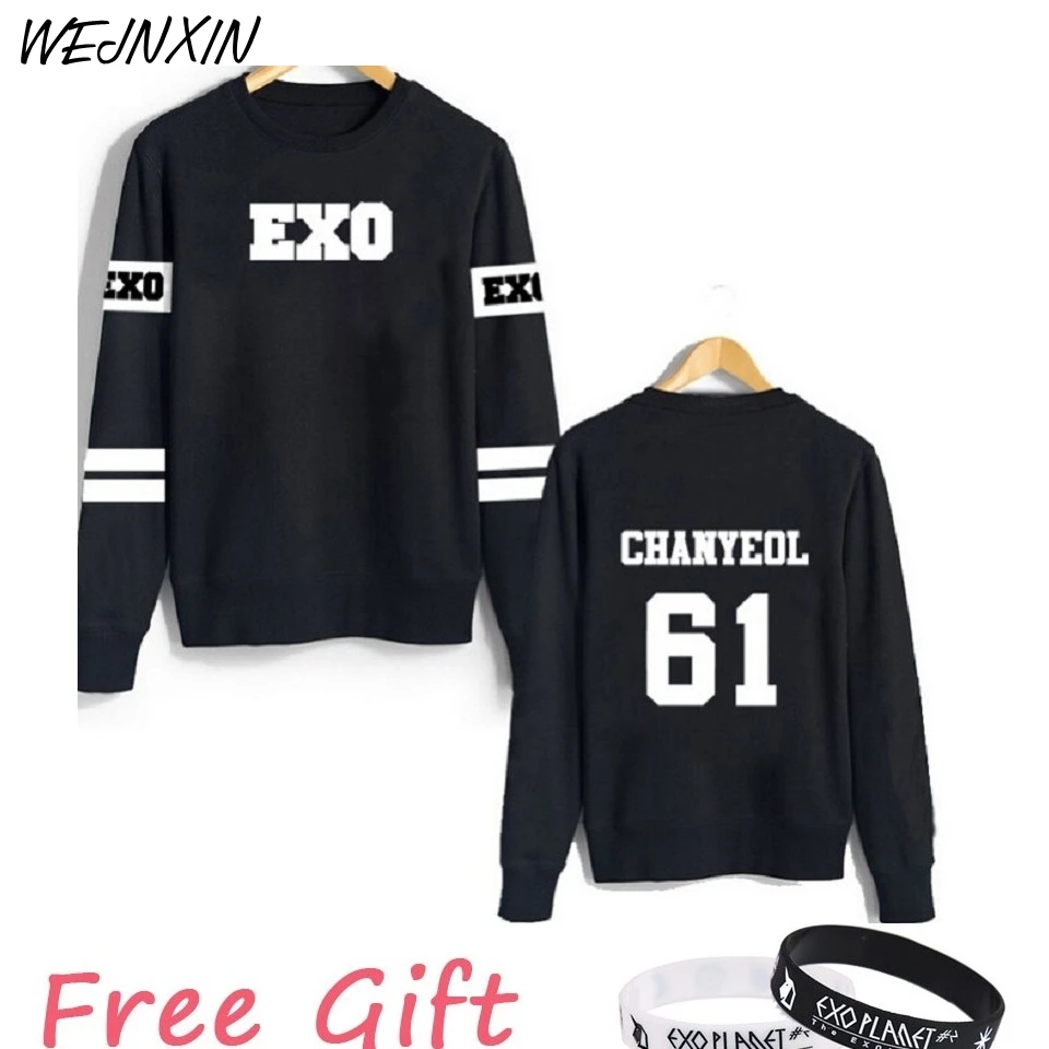 WEJNXIN Kpop Exo толстовки для мужчин и женщин Harajuku флисовый пуловер с длинными рукавами толстовки хип-хоп толстовка брендовая одежда спортивный костюм