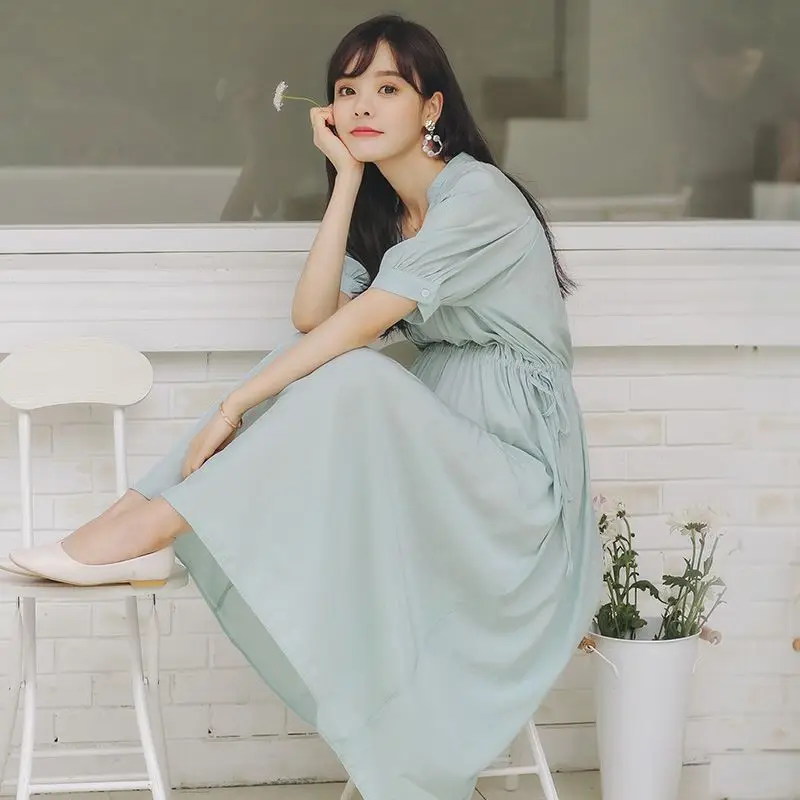 Women's Short Sleeve Maternity Dresses Green Casual Summer Fashion Long Pregnancy Clothes Ruched Fitted Pregnant Bodycon Dress | Мать и