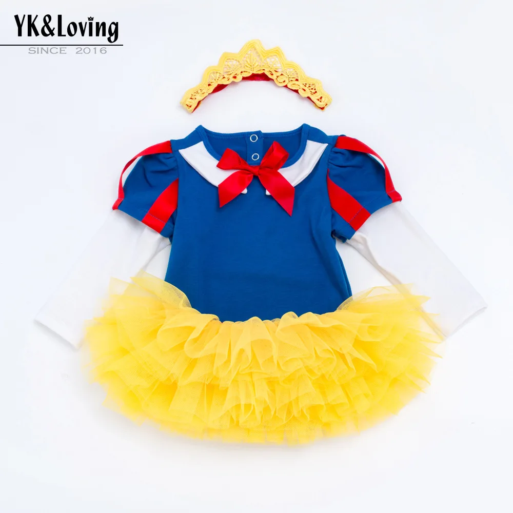 Disney белый Снежная принцесса от Carter's детский костюмчик цветочным проектом +