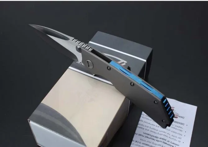 Folding Blade Knife M D2 Titanium TC4 Handle Flipper Survival Camping Knives Tactical Outdoor TooL | Инструменты