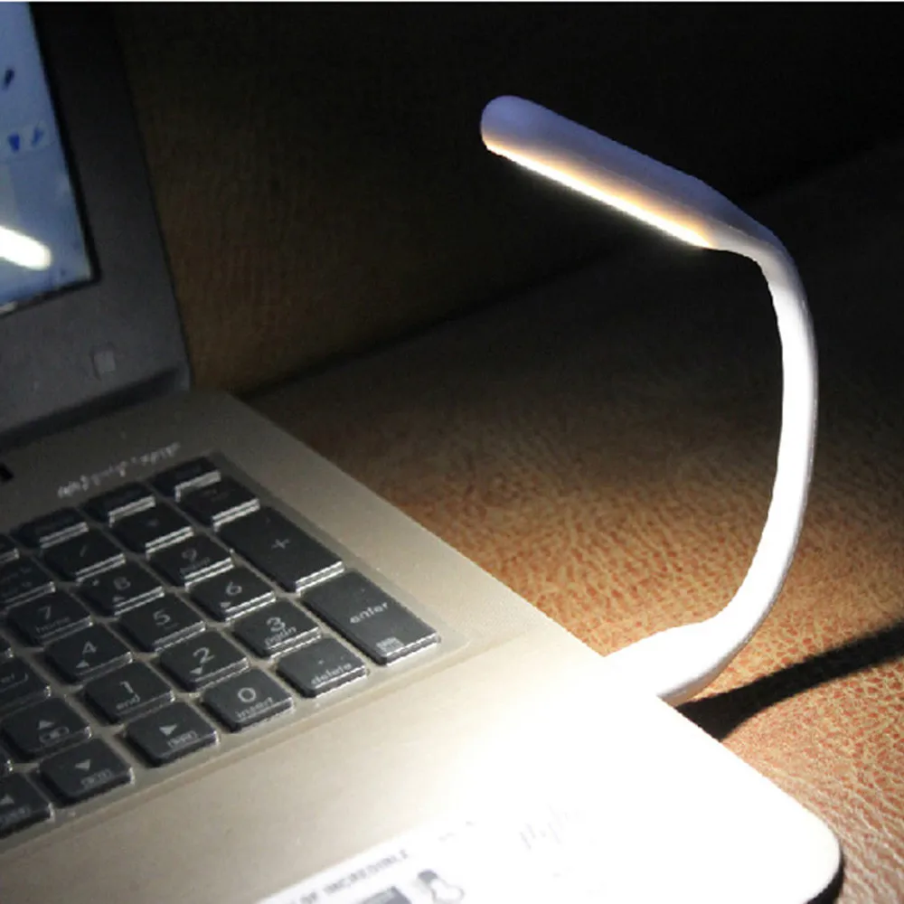 Гибкая светодиодная мини лампа с USB портативная суперъяркая Ночная для