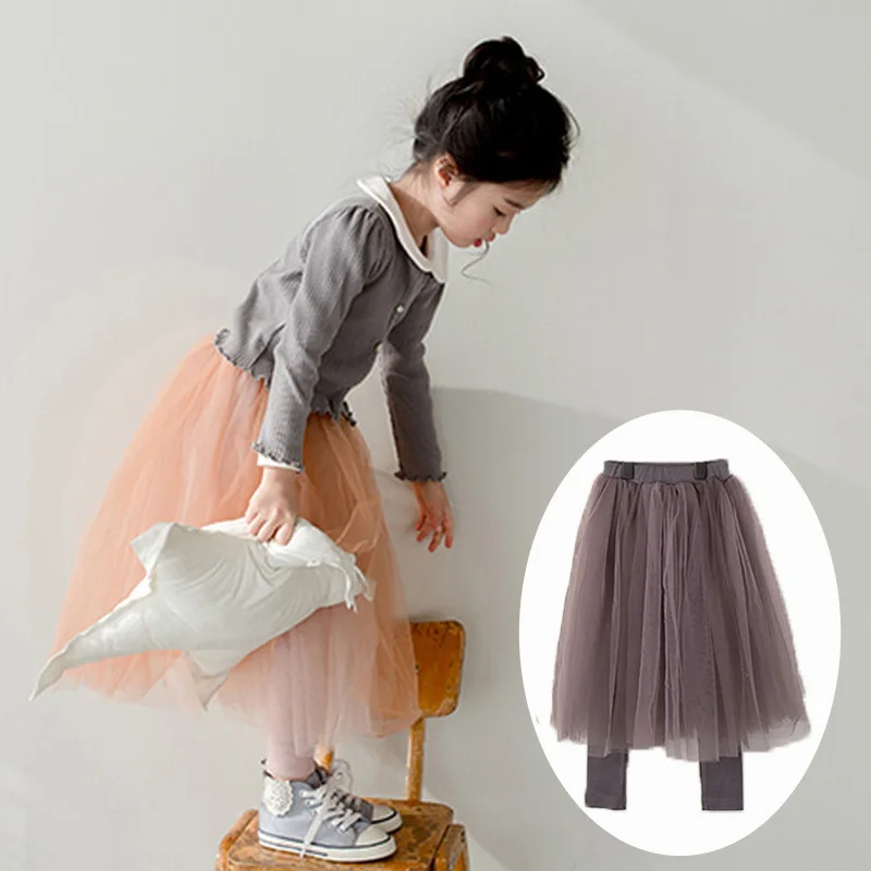 Детские леггинсы для девочек 2 12 лет юбка маленьких новый осенне зимний костюм