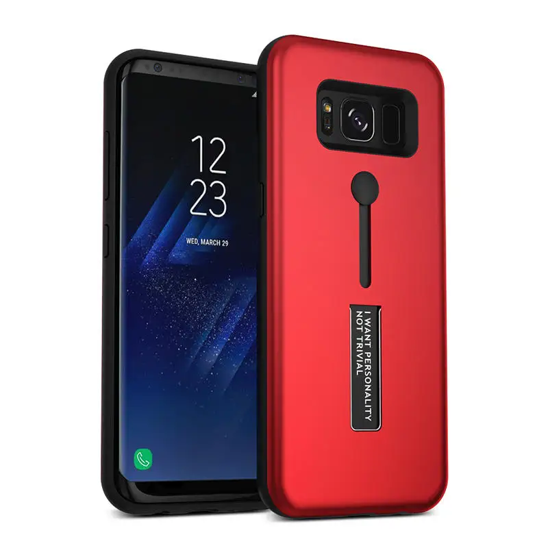 Kisscase кольцо держатель силиконовый чехол Броня для samsung Galaxy S8 S7 J5 для samsung Galaxy S7 край чехол ракушками - Цвет: Unlimited Red