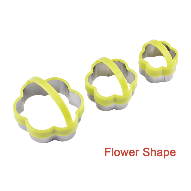 Flower shape VOGVIGO 3 шт./компл. формочка для печенья пресс-формы для выпечки тортов Плунжер для печенья формы для украшение для печенья, торта DIY инструмент для выпечки - Цвет: Flower shape