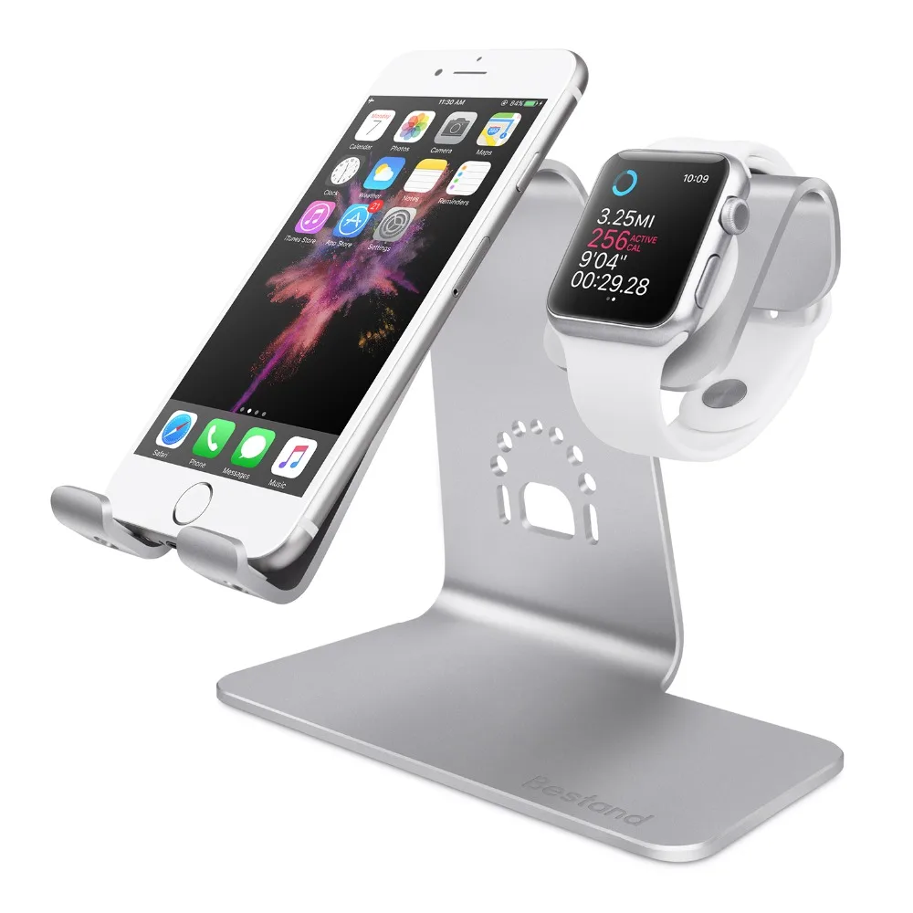 BESTAND 2 в 1 подставка для iPhone и iwatch зарядки Кронштейн алюминиевого сплава стенд
